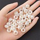 Perlas de imitación de plástico abs perla rondelle gran agujero europeo MACR-YW0002-87-4