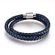 Two Loops Leather Cord Bracelets BJEW-F349-18P-4