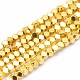 Electroplate Non-magnetic Synthetic Hematite Beads Strands G-L485-10A-G-1