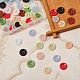 90 pieza 15 botones de costura hechos a mano de murano de 4 agujeros de colores BUTT-SZ0001-07-5