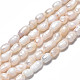 Fili di perle di perle d'acqua dolce coltivate naturali PEAR-N012-03C-3