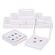Benecreat 10 pièces boîte d'affichage de pierres précieuses blanches boîte à bijoux conteneur avec couvercles supérieurs transparents pour pierres précieuses CON-WH0092-18B-1