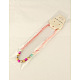 Mode Nachahmung Acryl Perle dehnbar Halsketten für Kinder NJEW-JN00425-03-3