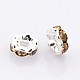 Brass Rhinestone Spacer Beads RB-A014-L6mm-14S-2
