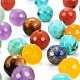 100pcs 7 perles de pierres précieuses mélangées naturelles de style G-LS0001-59-4