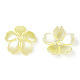 Capuchons de perles d'imitation en plastique abs MACR-N013-002E-01-2