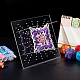 Planche de blocage carrée en acrylique au crochet DIY-WH0304-731-5
