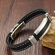 Simple Stainless Steel Bracelets BJEW-N0001-129-3