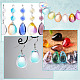 arricraft 112 Pcs 7 Colors 14x10mm Teardrop Glass Crystal Beads GLAA-AR0001-45-5