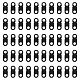 Chgcraft 100 Stück seitliche Kunststoffschnallen, Robuste Druckknöpfe für Rucksäcke, Hüfttasche, Schwarz, 27.5x11x5 mm, Bohrung: 6 mm