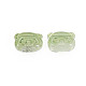 Perles de verre peintes par pulvérisation transparentes deux tons GLAA-T022-03-C02-2
