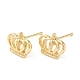 Crown Alloy Stud Earrings for Women PALLOY-Q447-10LG-1