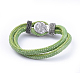 Fabrication de bracelets à pression en cuir PU AJEW-R023-06-4