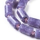 Lepidolita natural / hebras de perlas de piedra de mica púrpura G-F653-21-3