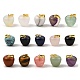 Natural & Synthetic Mixed Gemstone Teacher Apple Charms G-Z022-02-1