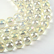 Electroplate Glass Beads Strands EGLA-Q062-8mm-A02-1