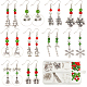 Kit para hacer aretes con tema navideño de diy de Sunnyclue DIY-SC0022-77-1