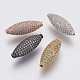 Perles de zircone cubique micro-pavées en laiton écologiques ZIRC-F083-061-RS-1