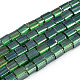 Transparent Electroplate Glass Bead Strands GLAA-N047-08-C06-1