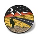 Outdoor Camping Theme with Word Back To Nature Enamel Pin JEWB-D020-02B-1