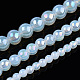 Chapelets de perles en verre d'imitation jade électrolytique GLAA-T032-J8mm-AB02-4