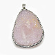 Gros pendentifs en quartz rose naturel G-S334-024B-2