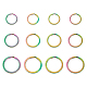 Yilisi 18 piezas 3 estilo chapado en iones (ip) color del arco iris 304 llaveros divididos de acero inoxidable FIND-YS0001-13-1