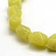 Citron naturelles perles de jade de polygones brins G-P063-85-3
