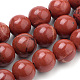 Los abalorios rojos jaspe hebras naturales G-S259-29-12mm-1