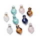 Pendentifs de bouteille de parfum de pierres précieuses mélangées naturelles G-D058-11-1