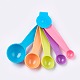 Colorful Plastic Measuring Spoons TOOL-WH0048-06-3
