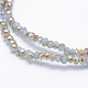 Electroplate Glass Beads Strands EGLA-J144-HP-C04-3