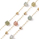 Chaînes de perles carrées en quartz rose naturel AJEW-J035-02G-07-1