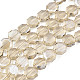Chapelets de perles en verre transparent électrolytique EGLA-N002-27-F02-1