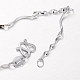 ステンレス製のネックレス  ステンレス鋼色  17.1インチ（43.5cm） NJEW-O091-02-3