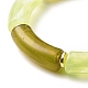 Bracelets extensibles en perles de tube acrylique BJEW-JB07762-02-4