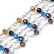 Catene di perline rondelle in vetro olycraft per la realizzazione di braccialetti di collane AJEW-OC0001-73-1