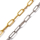 DIY 4m flache & ovale Messing Büroklammerketten Halsketten Bausätze DIY-FS0001-19-3