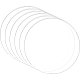 Benecreat 10 pz cerchio in acrilico trasparente disco 3 mm di spessore 100 mm interno dia cast foglio per progetti artigianali OACR-BC0001-03A-1