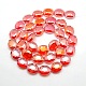 Faceted Electroplate Crystal Glass Oval Beads Strands EGLA-F059A-03-2