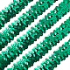 Olycraft 10m ribete de lentejuelas elásticas ribete de lentejuelas elástico metálico ribete de cinta de paillette de tela de 3 filas para adorno de vestido y diadema - verde PVC-OC0001-01G-3