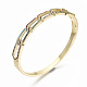 Brass Micro Pave Cubic Zirconia Bangles BJEW-S142-014-NF-4