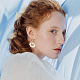 Kissitty 3 paires 3 boucles d'oreilles créoles en perles naturelles de style pour fille femme EJEW-KS0001-02-7