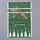 クリスマス巾着ギフトバッグ  蝶ネクタイ付きのグッドバッグ  パーティーは、ギフトラッピングを好む  グリーン  23（±2cm）x15x0.01cm  約45~50個/袋 ABAG-G008-A01-09-1
