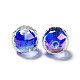 Placage uv perles acryliques transparentes irisées arc-en-ciel OACR-A014-B02-1