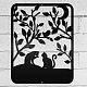 Creatcabin gatti neri arte della parete albero decorazione in metallo sculture da parete frontoni decorativi appesi ornamento pittura per la casa soggiorno cucina bagno camera da letto inaugurazione della casa ufficio 11.8 x 10.2 pollice AJEW-WH0306-023-7