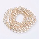 Chapelets de perles en verre électroplaqué EGLA-J015-10mm-07-2
