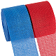 Gorgecraft 2 rotoli 2 colori nastro da imballaggio in lino imitazione poliestere OCOR-GF0001-78-1