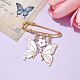 Butterfly & Flower Charm Alloy Enamel Brooches for Women JEWB-BR00144-02-2
