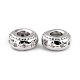 Brass Micro Pave Clear Cubic Zirconia Beads ZIRC-P091-05B-RS-2